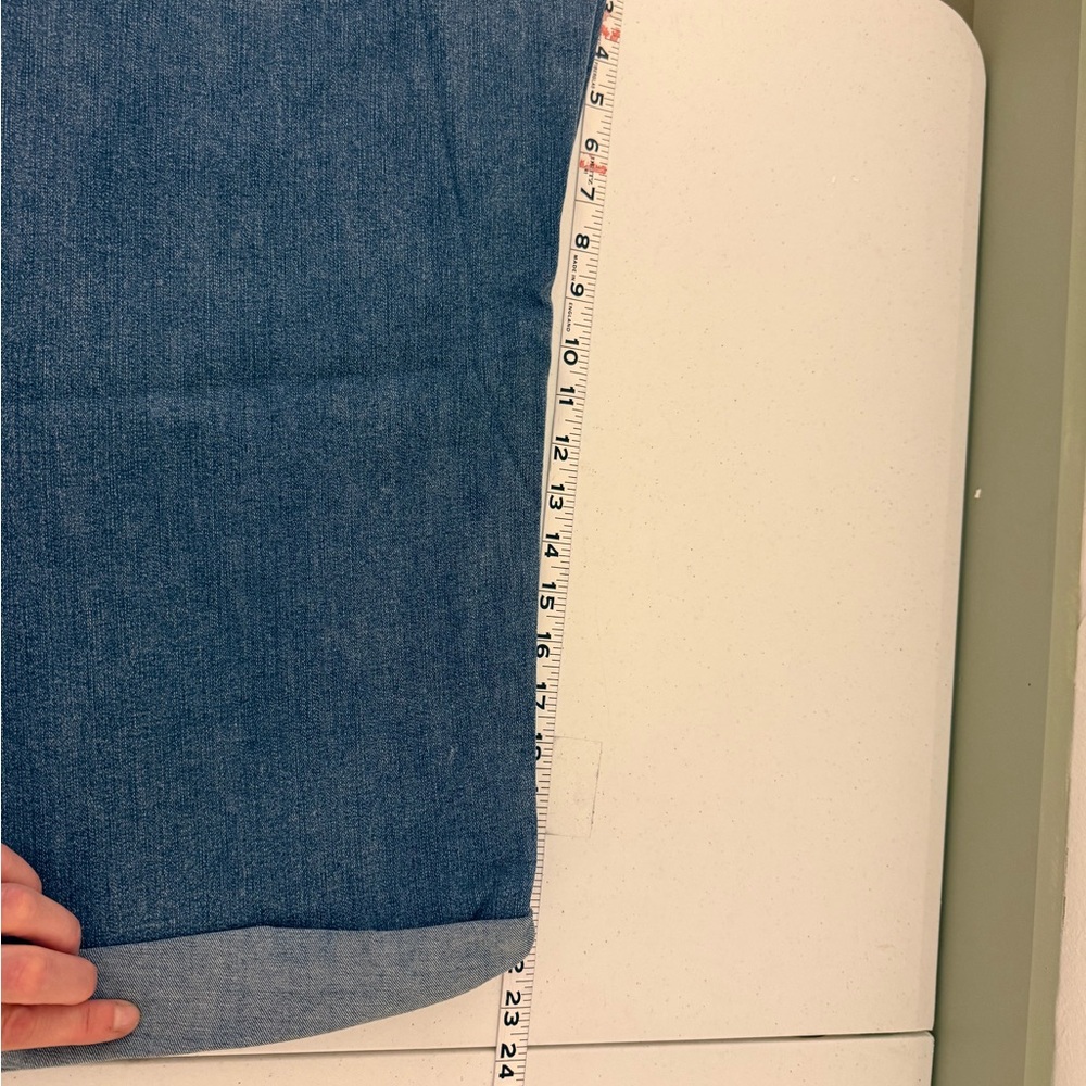 Blue Patchwork cuffed Jeans NWT - image 3